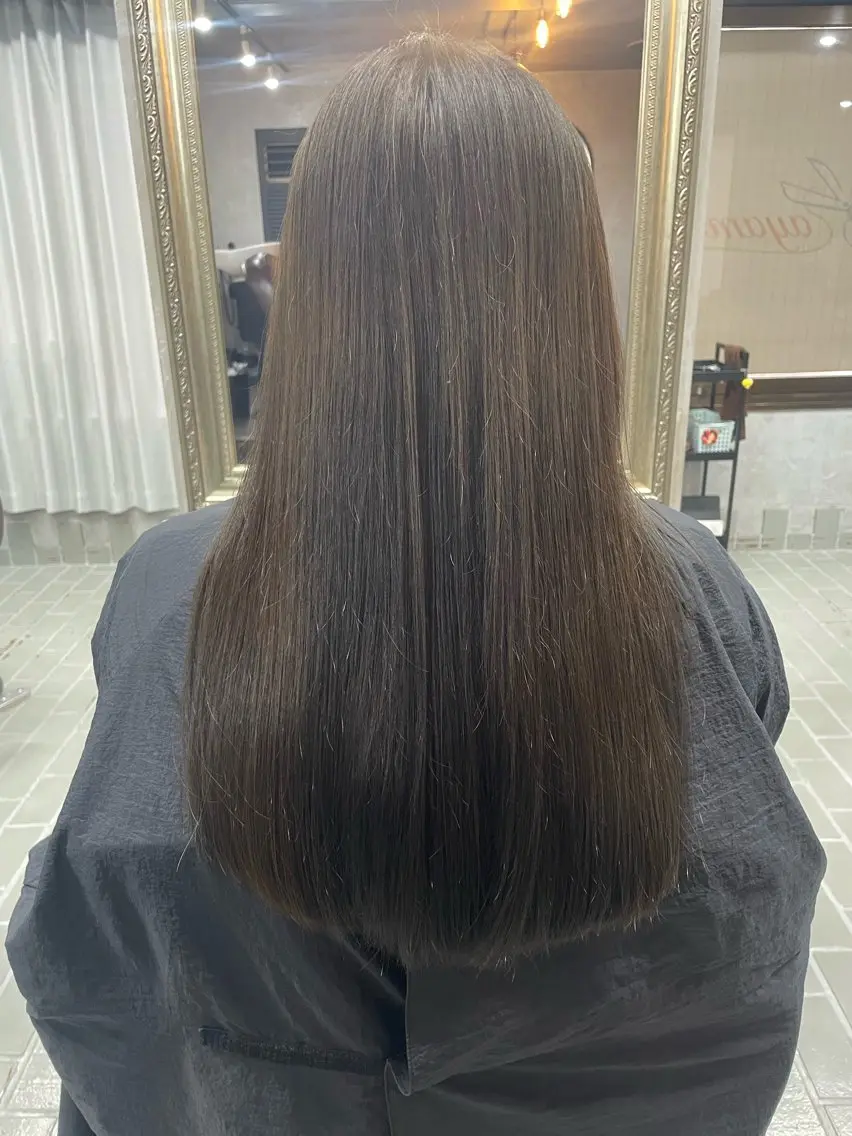 ロング 髪質改善 カット ヘアカラー 縮毛矯正 トリートメント 艶髪/透明感カラー 山﨑俊輔のヘアスタイル