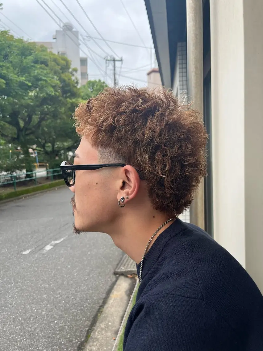 パーマ メンズ メンズパーマ 関 紫雲（ｾｷﾚﾝｹﾞ）のヘアスタイル