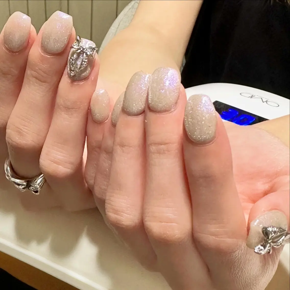 ワンカラー＋パーツ2個🩵の写真