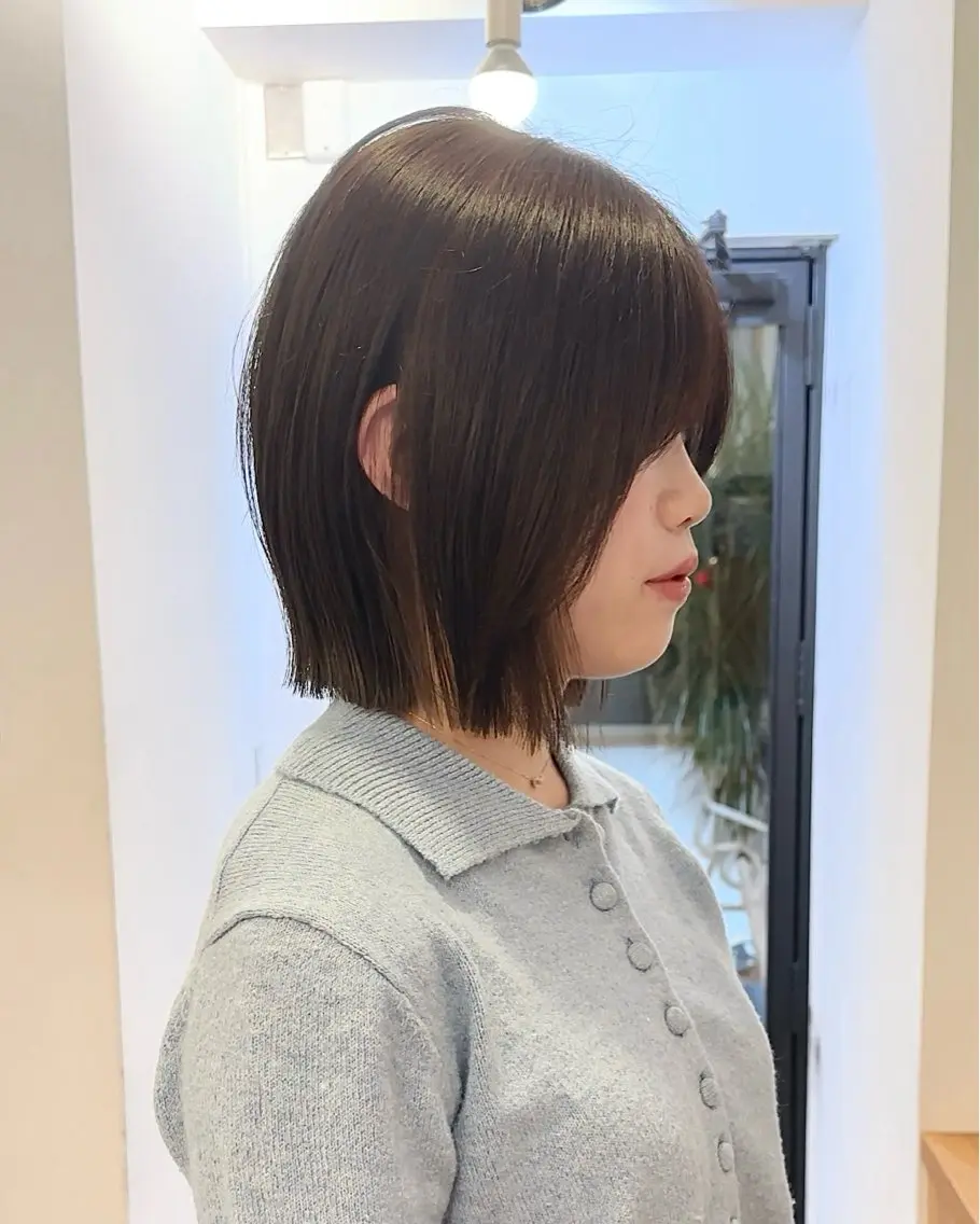 ショート カラー ボブ カット ヘアカラー 似合わせボブ/縮毛 /ハイトーン/ひさとのヘアスタイル