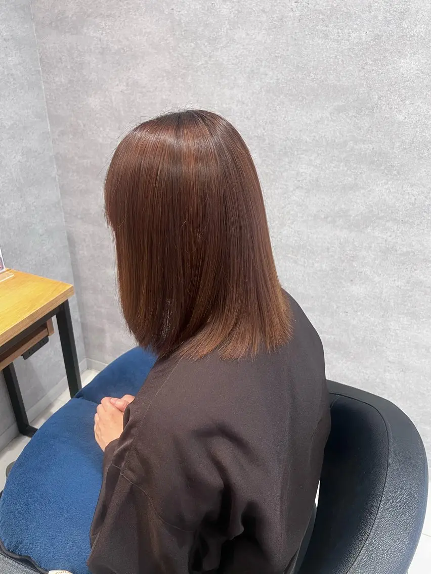 ミディアム 縮毛矯正 🍑とたに ももか🍑のヘアスタイル