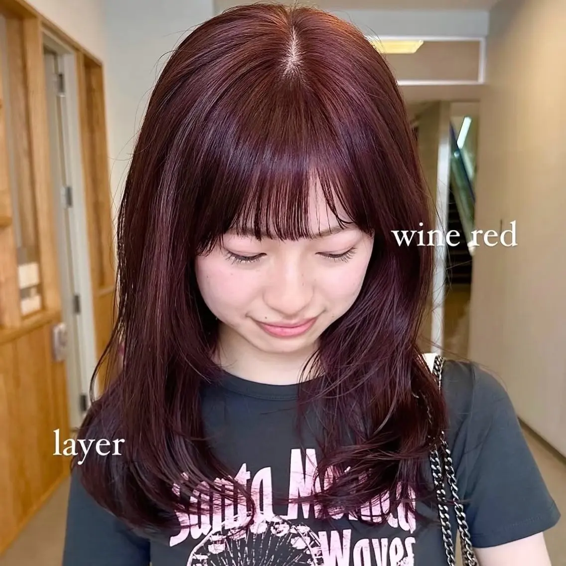 セミロング カラー カット ヘアカラー トリートメント 服部 真帆のヘアスタイル