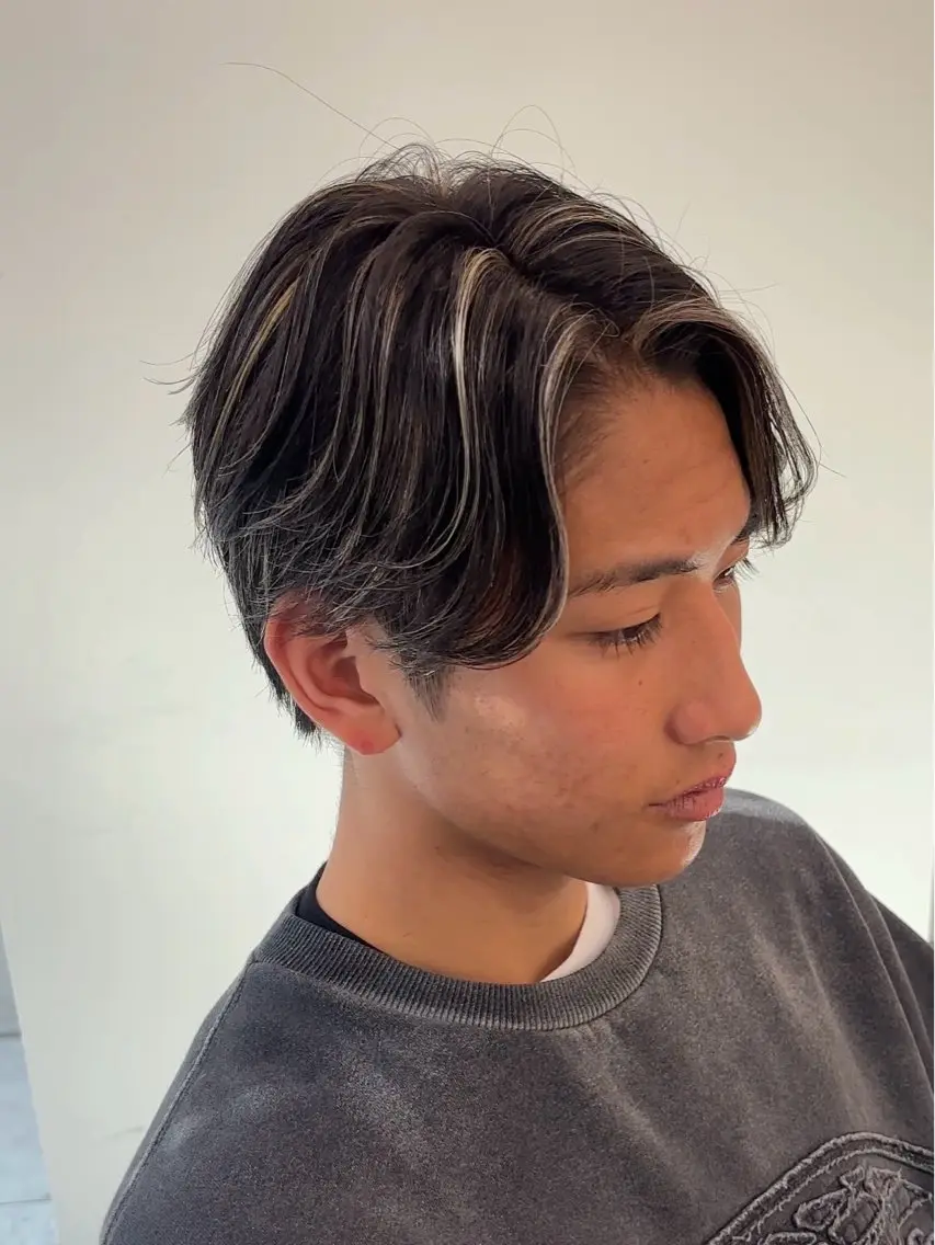 カラー メンズ メンズメッシュ メッシュ カット ヘアカラー メンズ特化型美容師 ★あおいのヘアスタイル