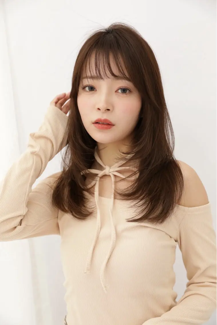 セミロング カラー カット 縮毛矯正 トリートメント ✨店長 鈴木輝✨のヘアスタイル