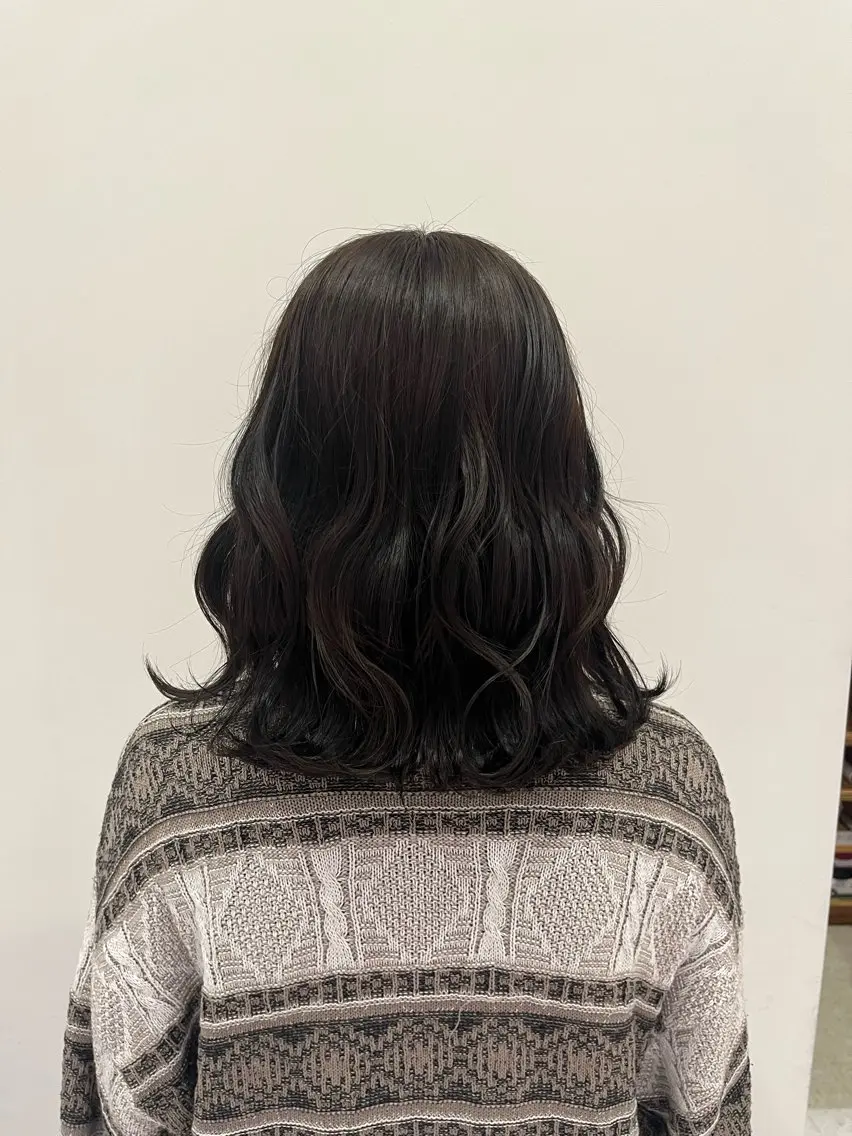 ミディアム カラー ramphy 柴原 夢奈のヘアスタイル