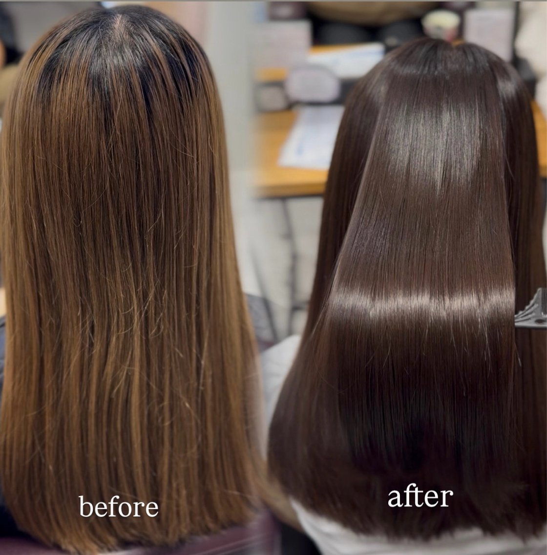 ロング カラー ブリーチ 髪質改善 ヘアカラー RUKA/透明感 カラー/髪質改善のヘアスタイル