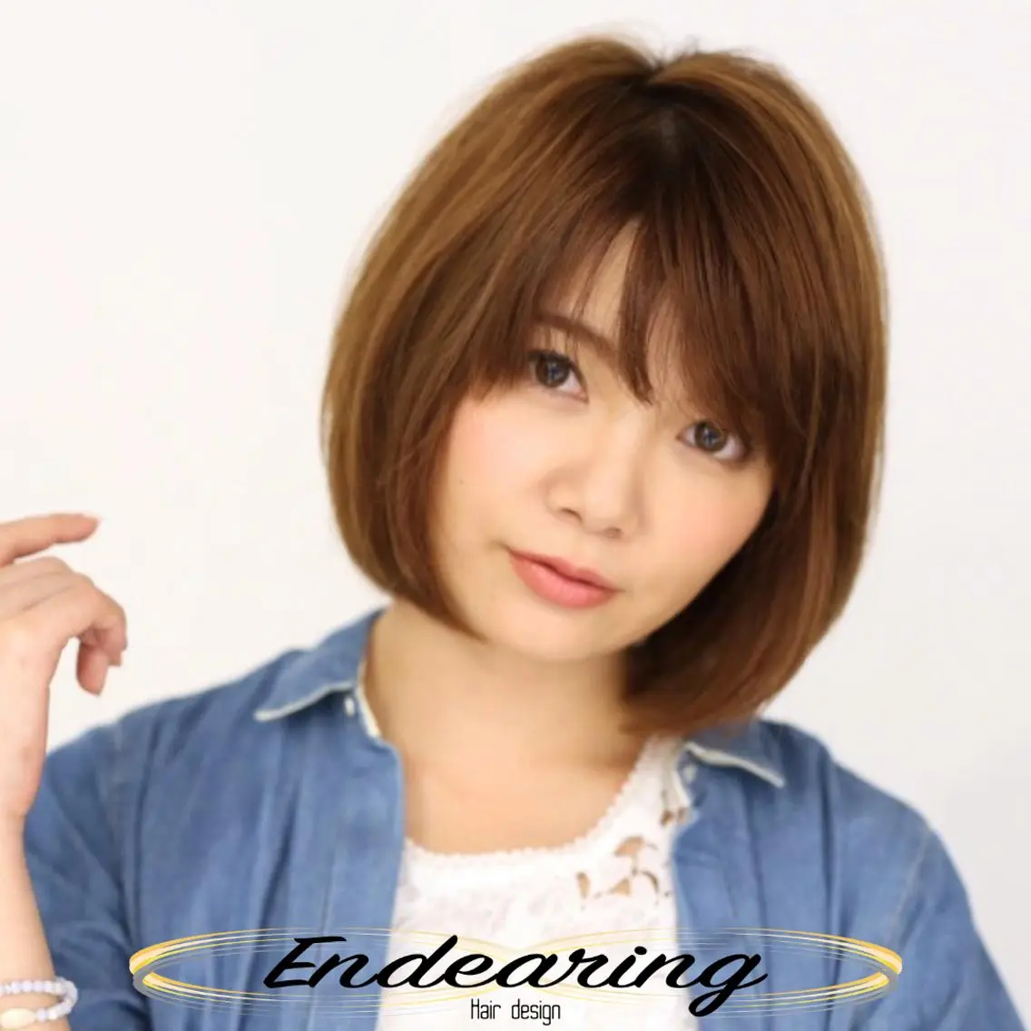 カラー アッシュ ベージュカラー 透明感カラー ボブ カット ヘアカラー Endearing 銀座/YOKOのヘアスタイル
