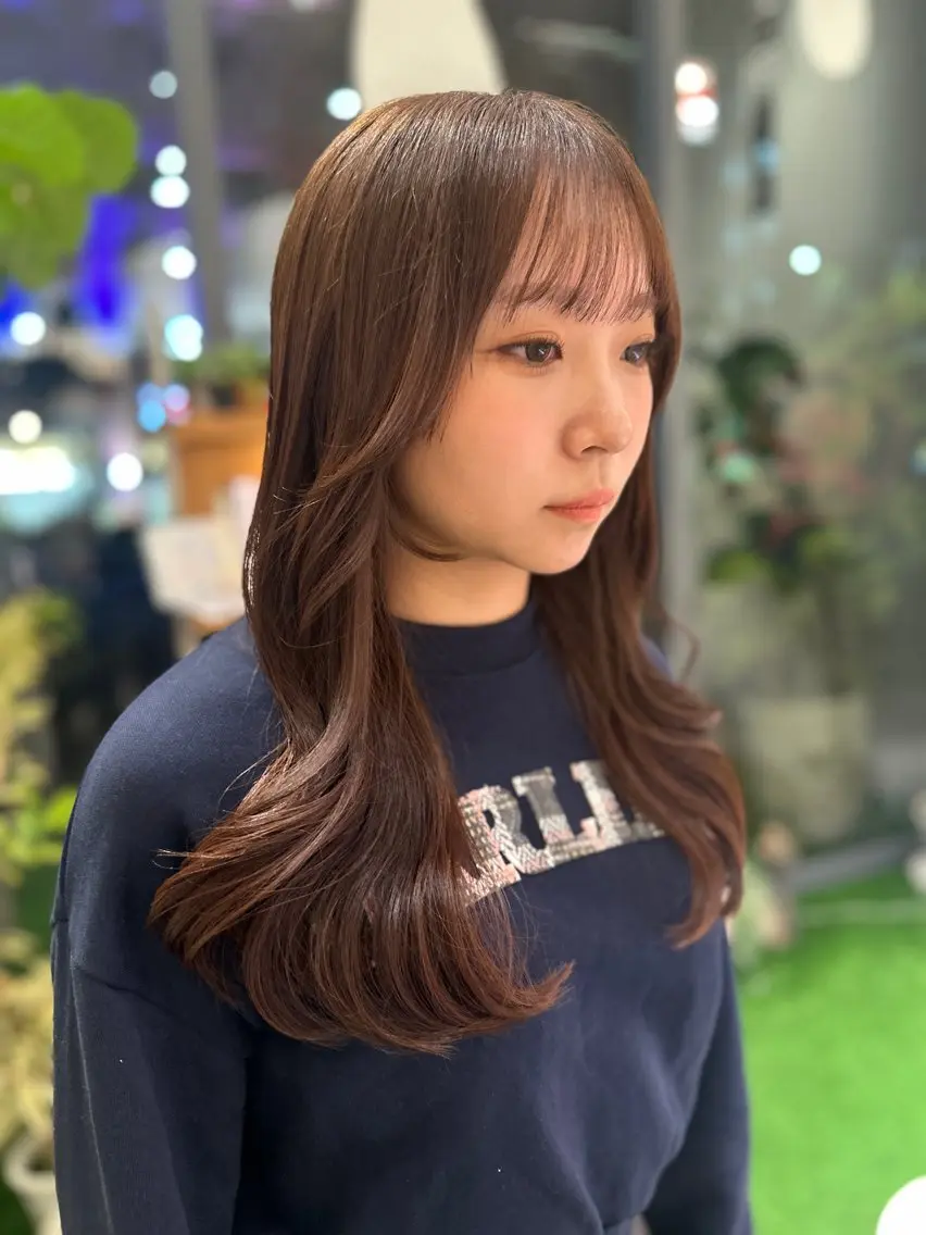 ロング カット 韓国風レイヤーカット 🇰🇷❕モカのヘアスタイル