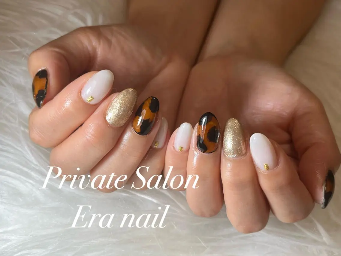 ネイル べっ甲ネイル Era nailのネイルデザイン