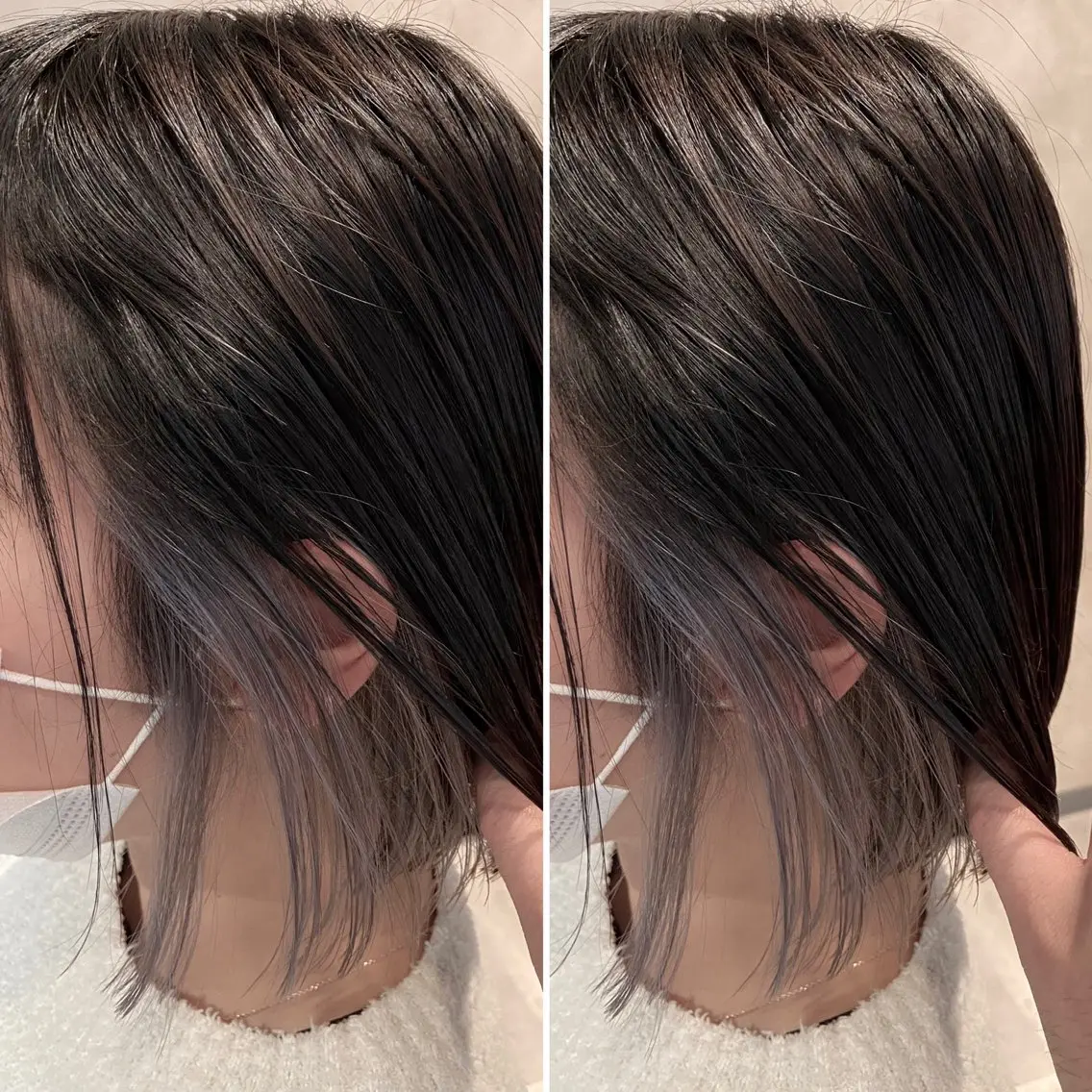 インナーカラー✨ちらっとお洒落に💅仕事、学校、バイトでバレない😏🎵😘裾カラー✨トリートメント込み🌈の写真