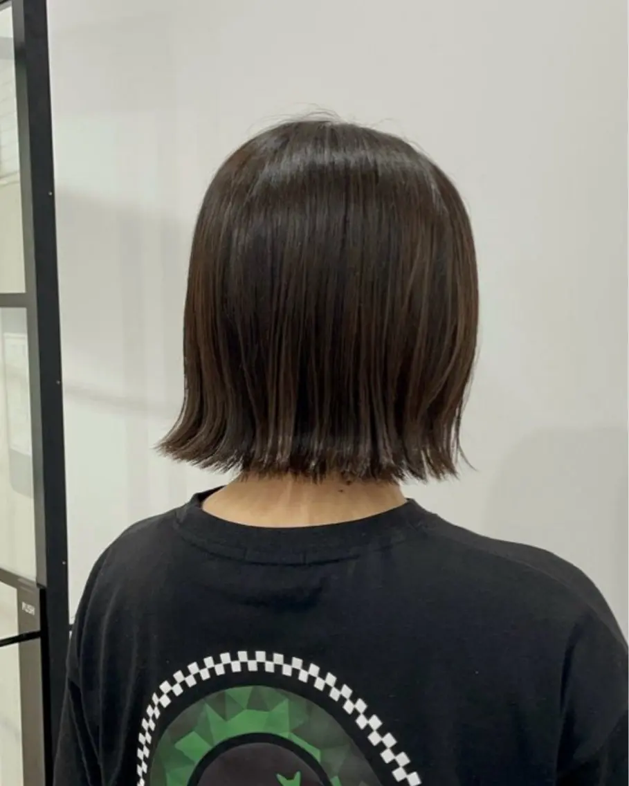 ショート ボブ 外ハネヘア カット トリートメント ニシザカ マナのヘアスタイル