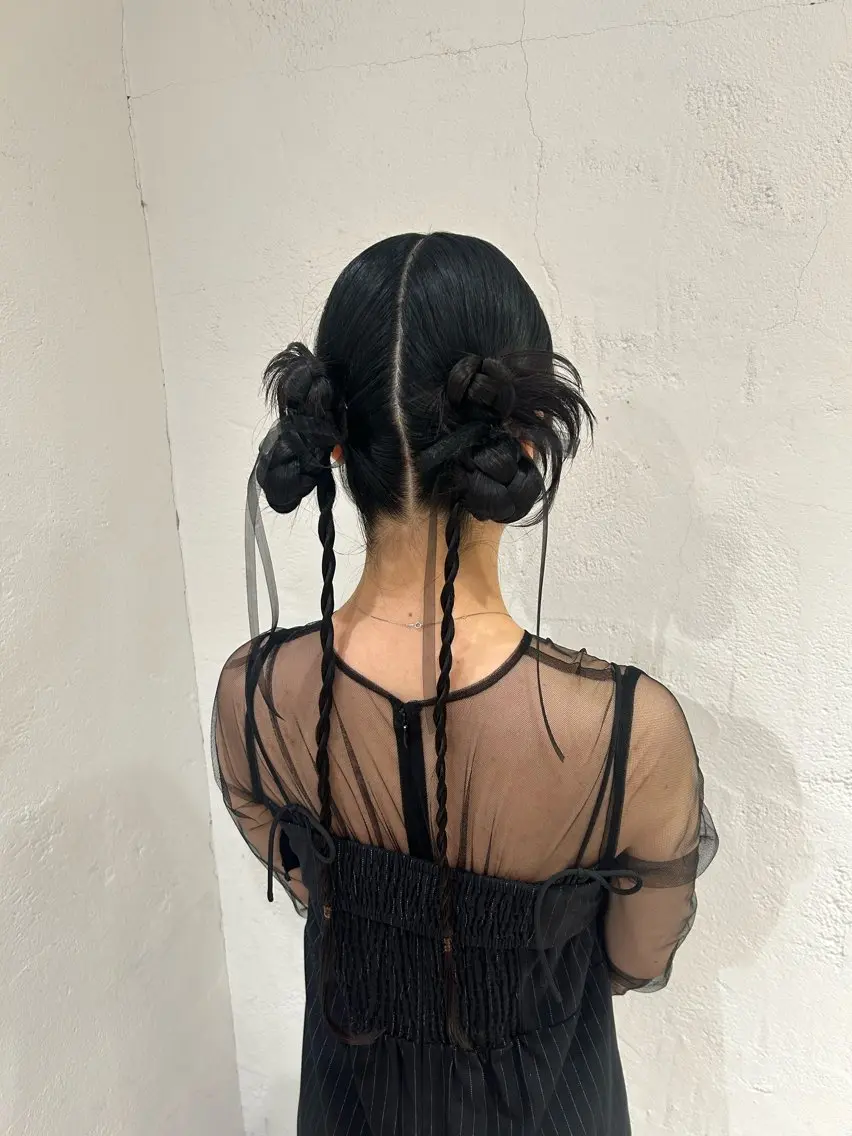 ヘアアレンジ ヘアセット ♛︎ きっか ♛︎ ヘアアレンジ🩵のヘアスタイル