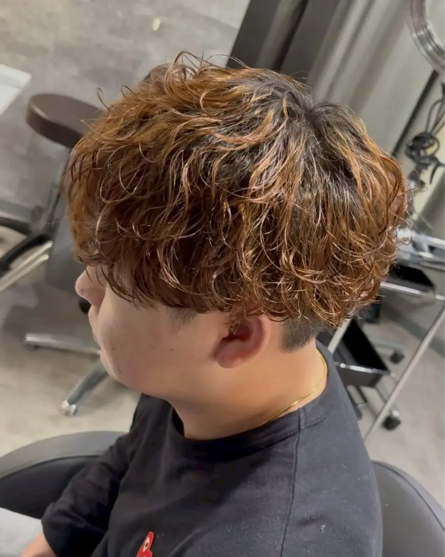 ショート パーマ メンズ カット パーマ 石田 大成のヘアスタイル