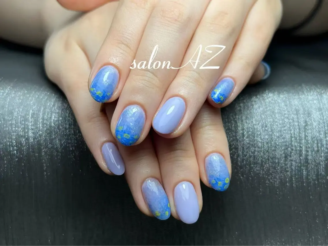 ネイル アートネイル 長さ出し フットネイル フレンチネイル ジェルネイル ハンドネイル salon AZのネイルデザイン