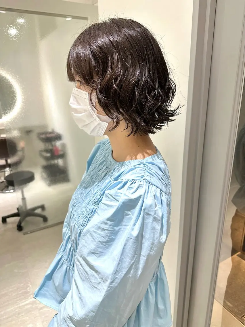 ショート パーマ 髪質改善 縮毛矯正/ レイヤー/銀座/本木のヘアスタイル