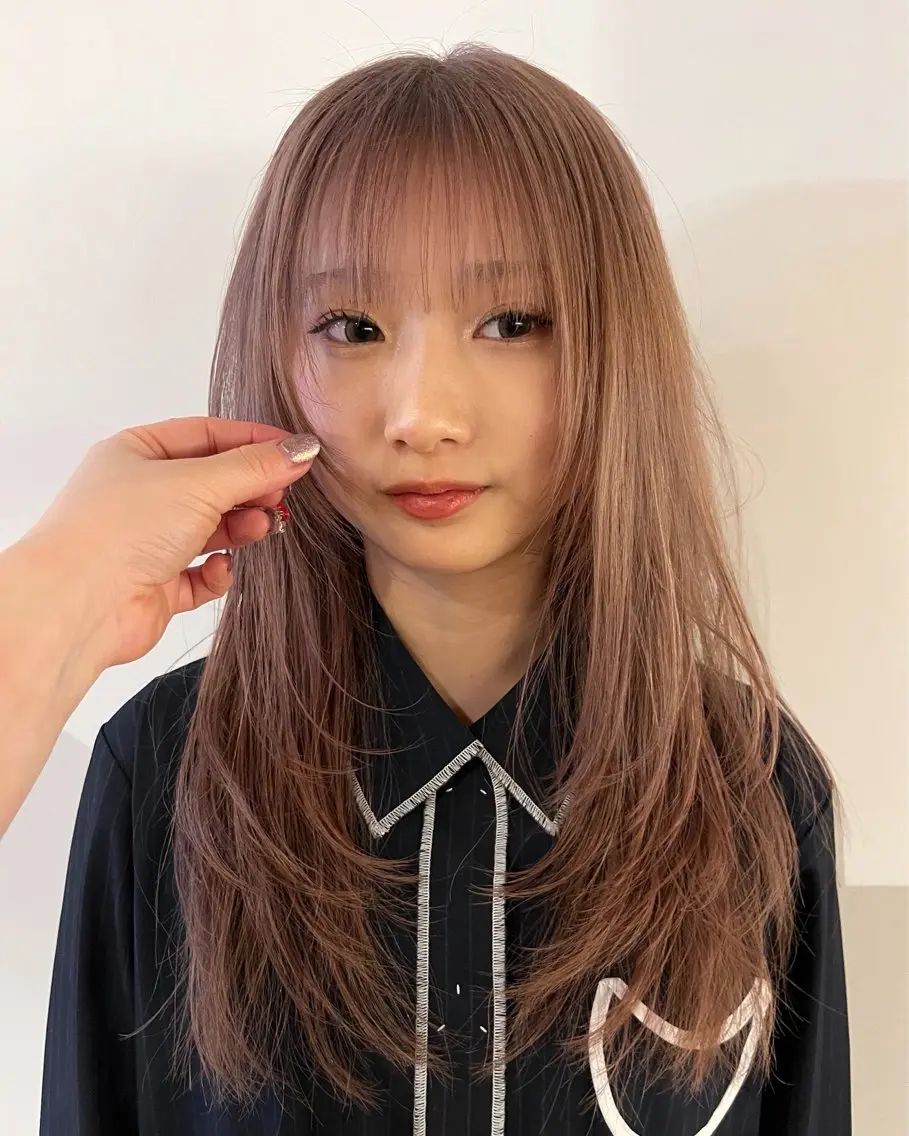 ロング ヘアカラー トリートメント ウシロダ メグミ ／ボブ／透明感カラーのヘアスタイル