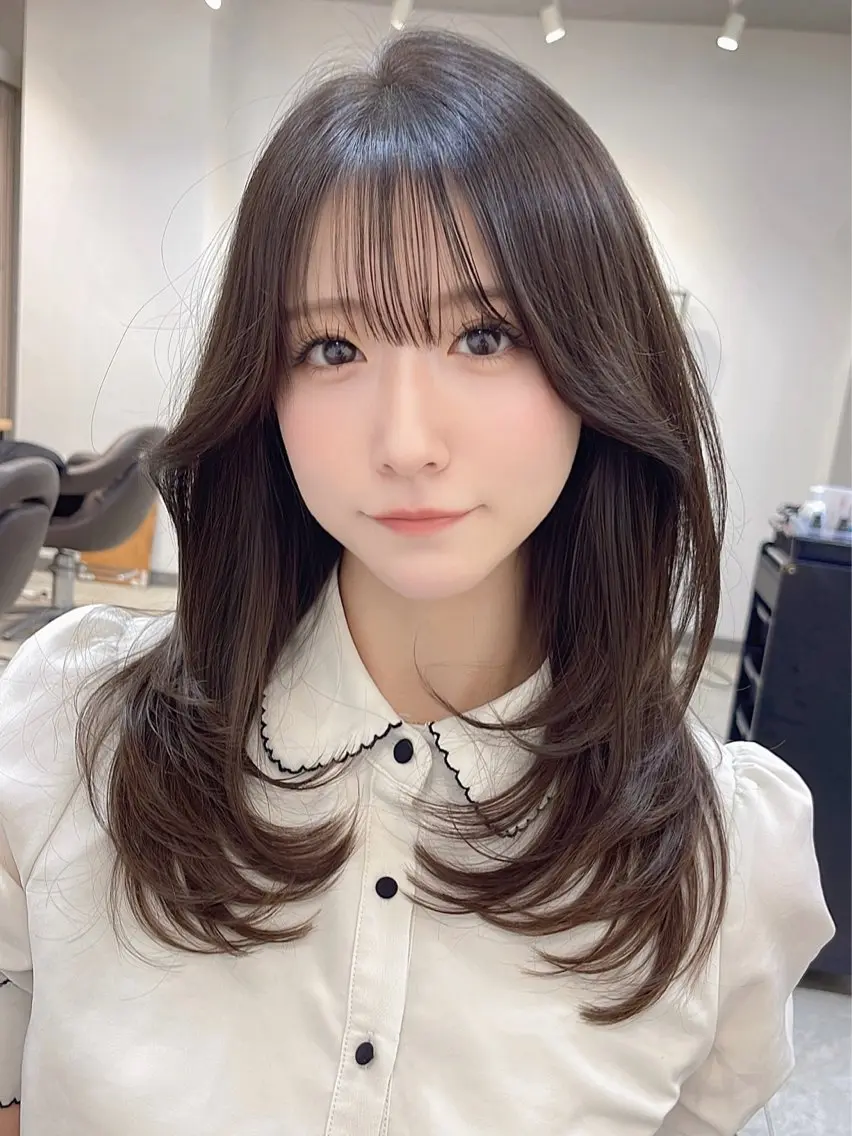 セミロング 韓国風レイヤー 犬塚 優介のヘアスタイル