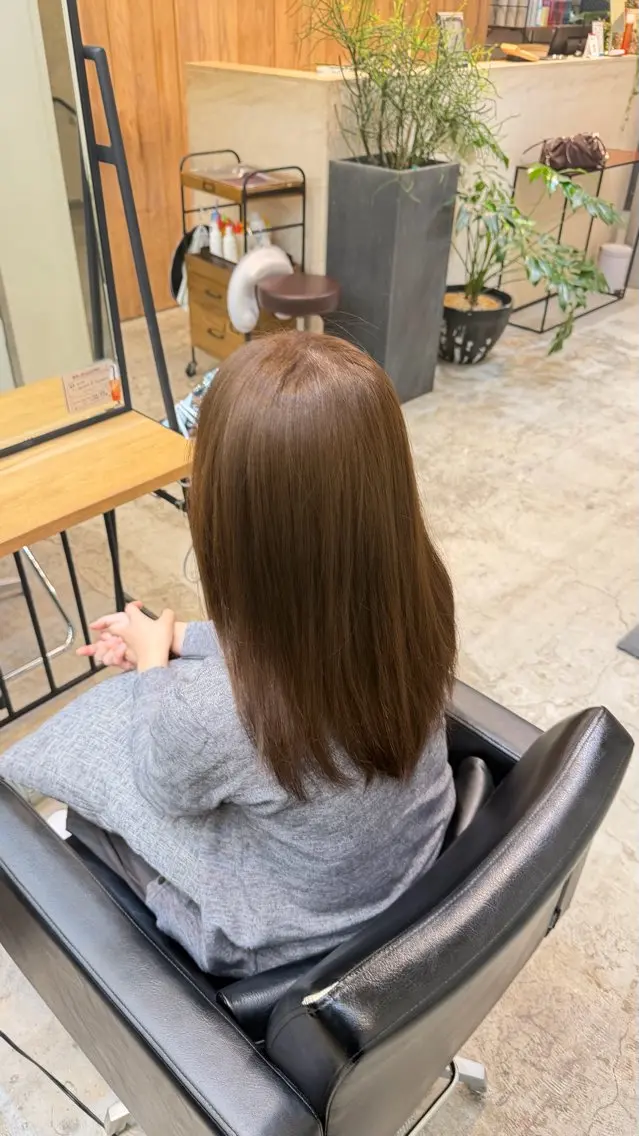 ロング ヘアカラー 艶カラー/ 縮毛矯正/ユズキのヘアスタイル