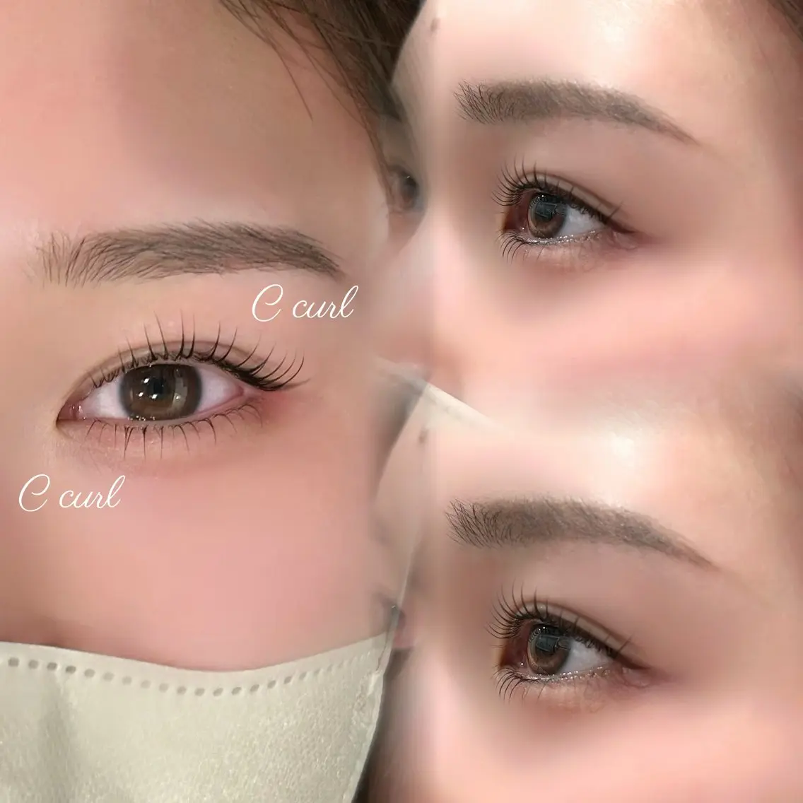 マツエク・マツパ Cカール 下まつげエクステ 一重×まつ毛パーマ マツパ 飯塚 紗羽のマツエク・マツパデザイン