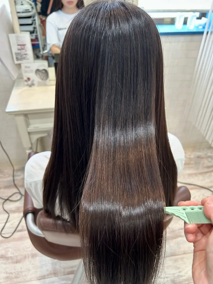 ロング 髪質改善 縮毛矯正 カット 縮毛矯正 🫧はやし かほ🫧のヘアスタイル