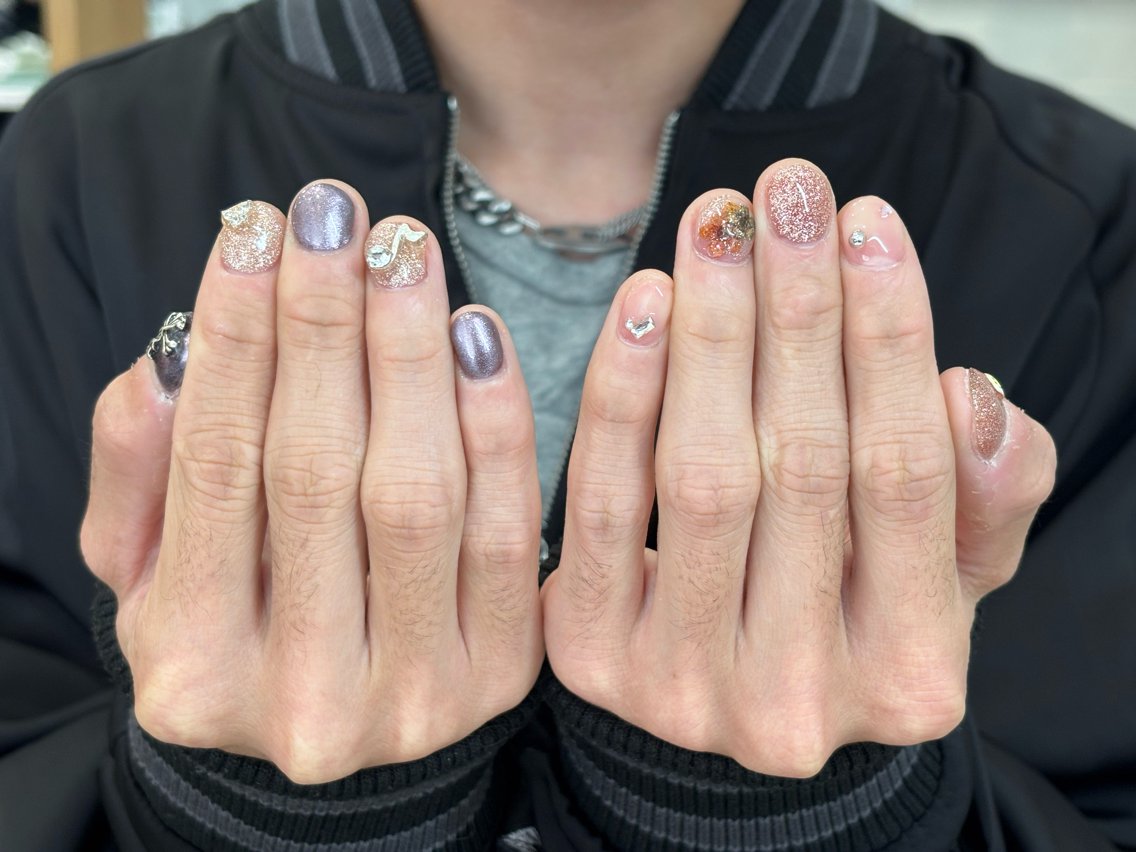 ネイル メンズネイル モデル様募集中ㅤ❤︎ YUI 𝄞𝄢°のネイルデザイン