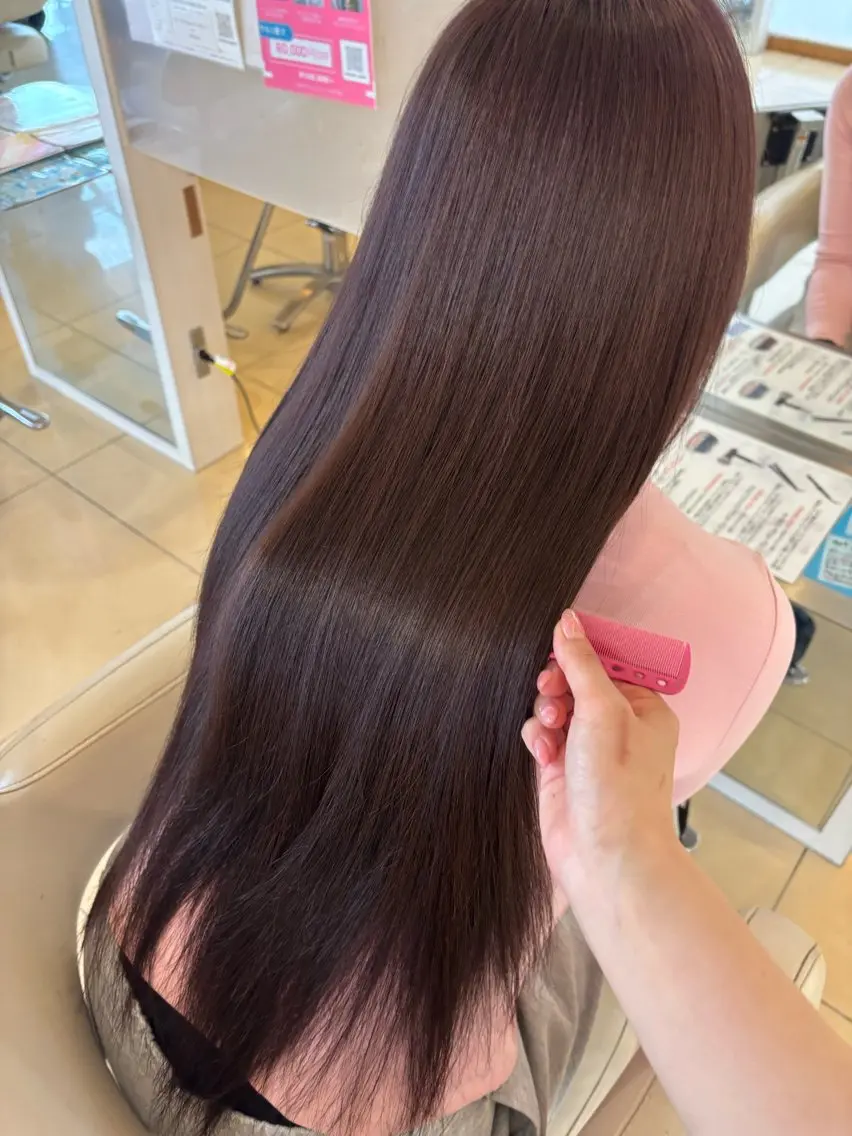 ヘアカラー 縮毛矯正 トリートメント 💖改善カラー 板倉百花💖のヘアスタイル