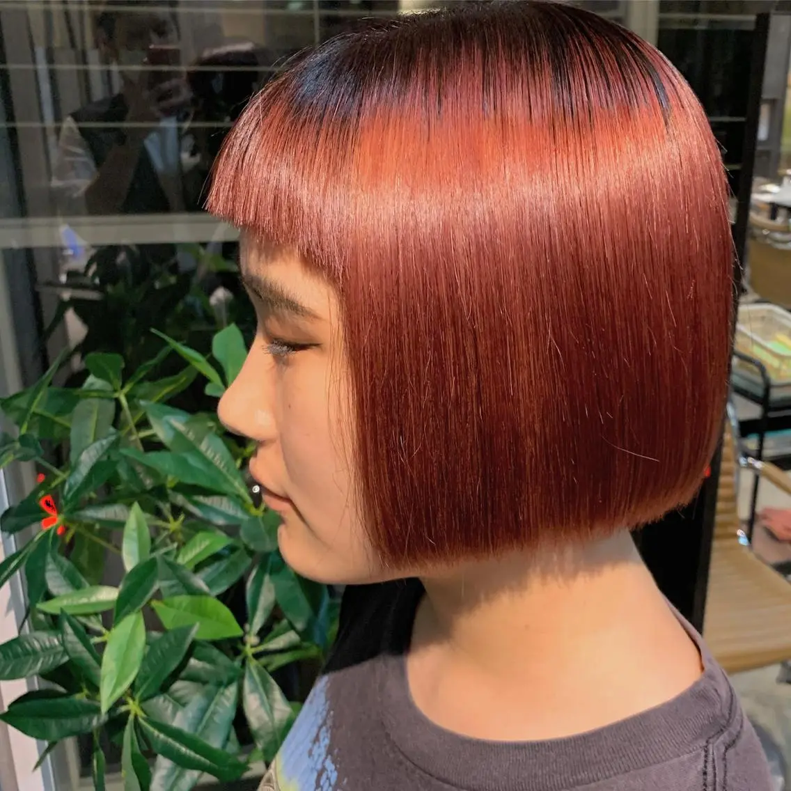 ショート カラー ブラウンカラー ピンクカラー ピンクブラウン マンツーマン×半個室 まちだきょうすけのヘアスタイル