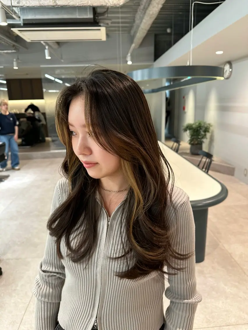 ロング レイヤーカット 韓国ヘア/レイヤー Yan✂︎のヘアスタイル