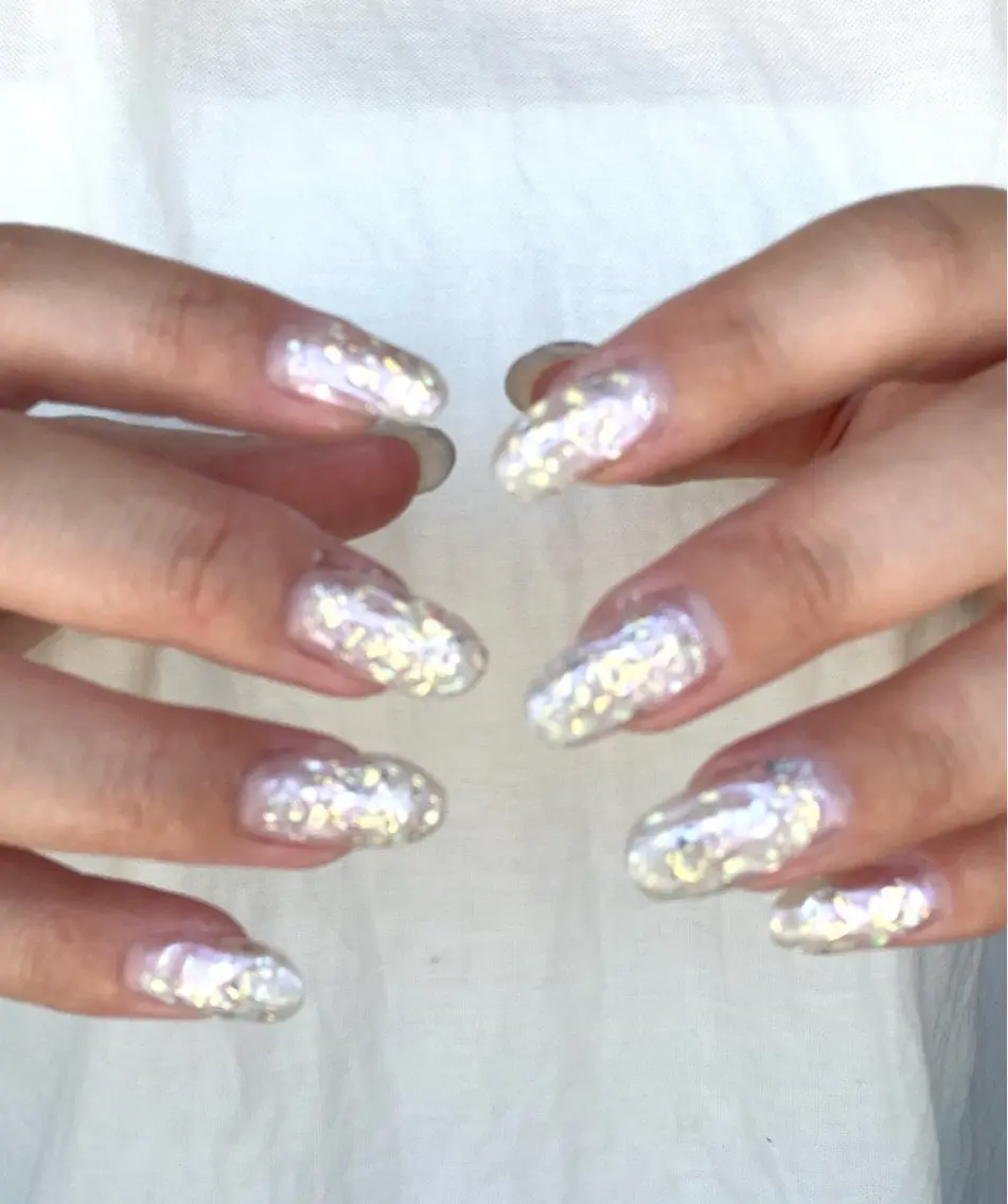 ネイル キラキラネイル オフィスネイル シンプルネイル ハンドネイル AJ nailのネイルデザイン