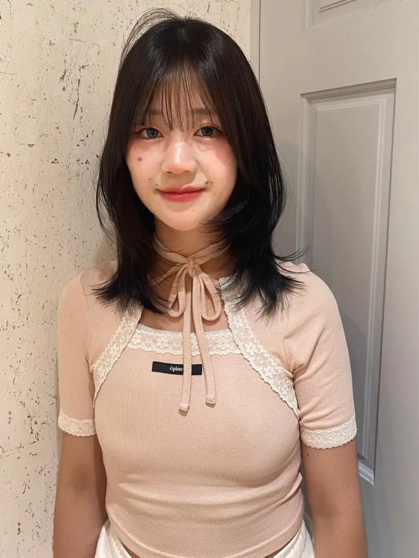 ミディアム カラー カット ヘアカラー トリートメント mai / linoah˚✧のヘアスタイル