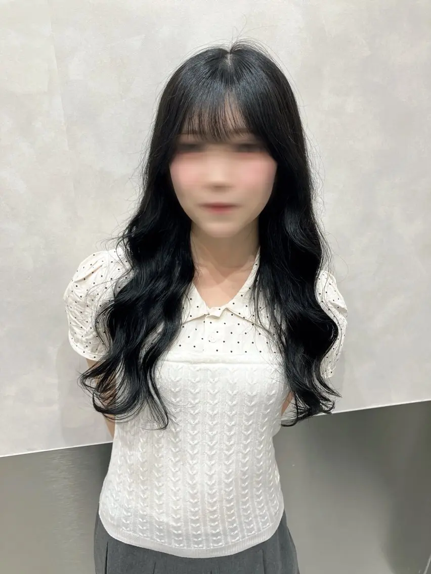 ロング カラー カット ヘアカラー トリートメント 💖ブリーチなし透明 感💖ASAHIのヘアスタイル