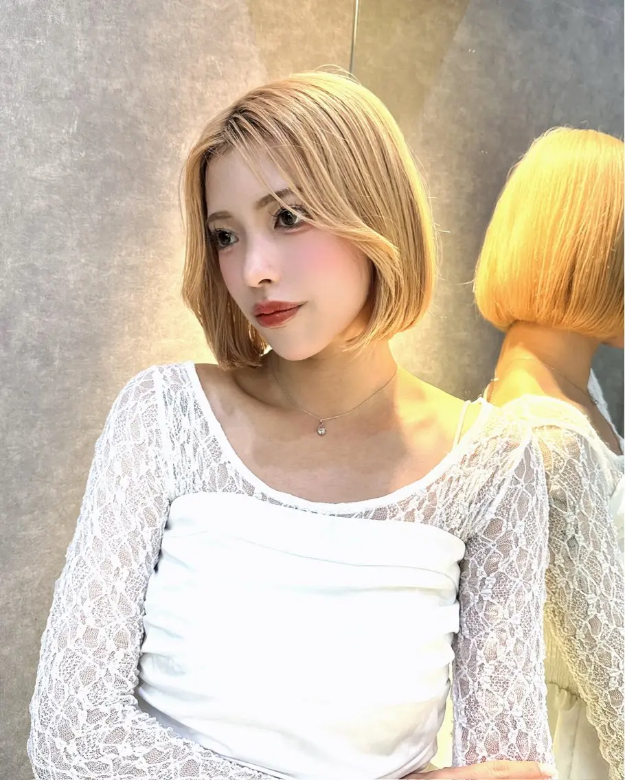 ショート 美髪矯正/韓国ヘア/ Haruna🦋のヘアスタイル