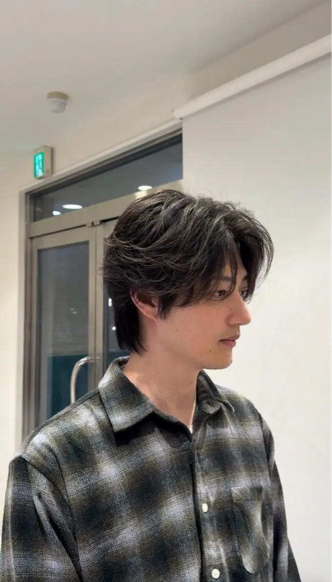 パーマ メンズ カット パーマ 🫧韓国レイヤー🫧 山本 侑平のヘアスタイル