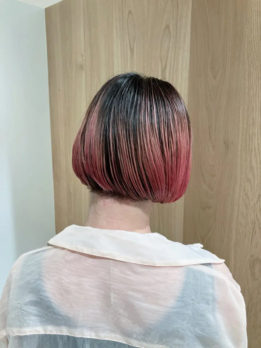 ショート ショートボブ ボブ レイヤーカット 似合わせカット ショートヘア fumikaブリーチ /デザインのヘアスタイル