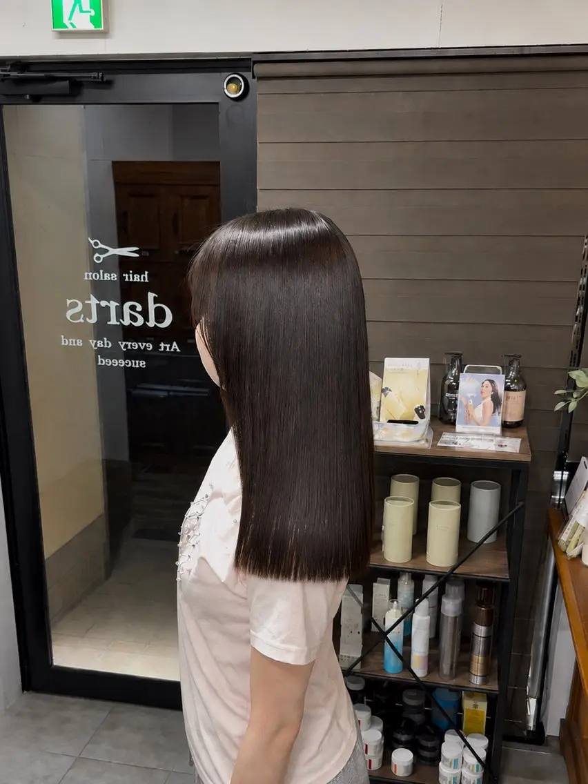 セミロング くせ毛 縮毛矯正 カット 縮毛矯正 奥村 和也のヘアスタイル