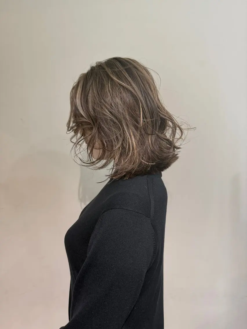 ロング カラー アディクシーカラー バレイヤージュ ブリーチ デザインカラー ダブルカラー カット ヘアカラー トリートメント opus 店長大和 レイヤー/赤み消しのヘアスタイル