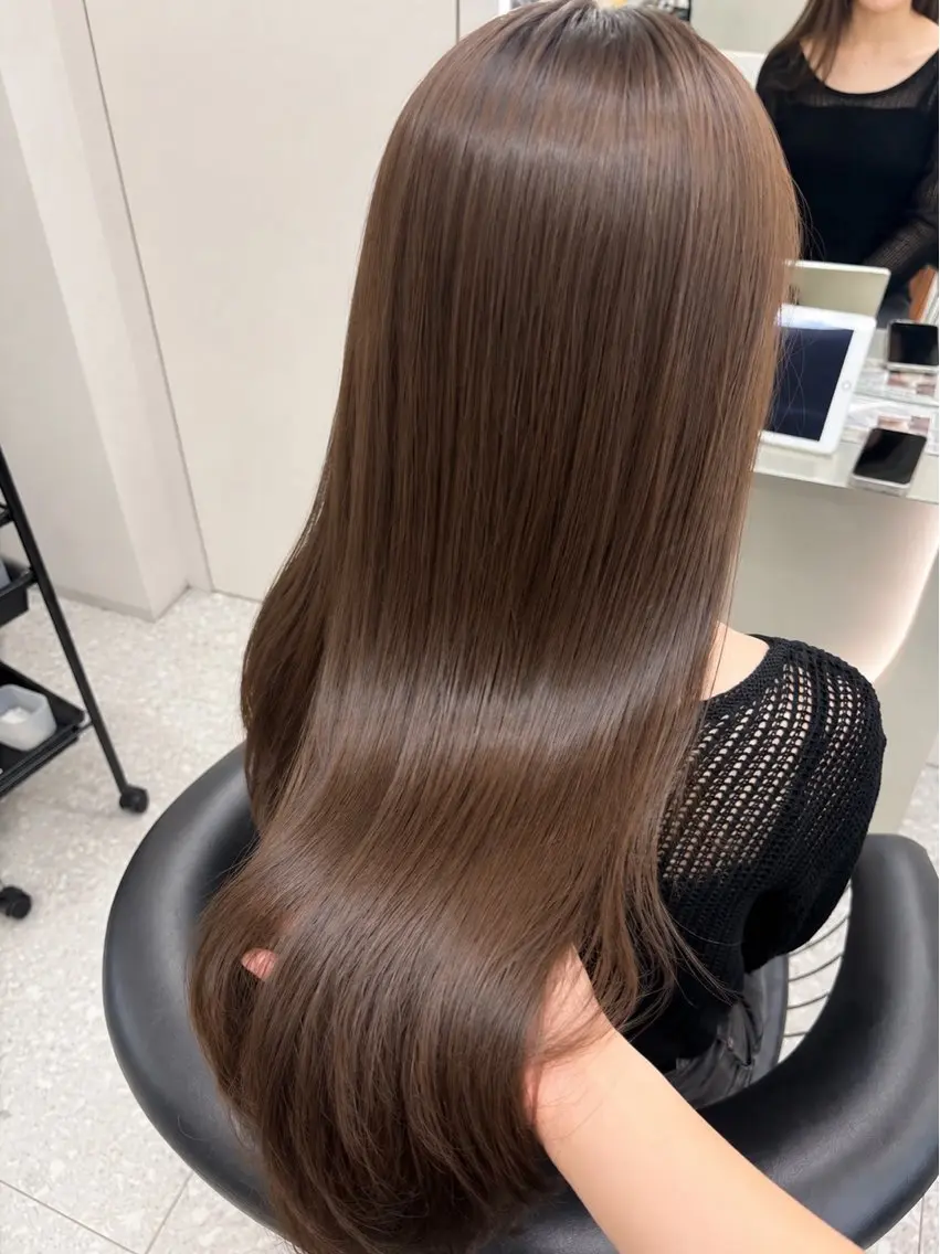 ロング ヘアカラー トリートメント mao 福岡美容師/韓国ヘアのヘアスタイル
