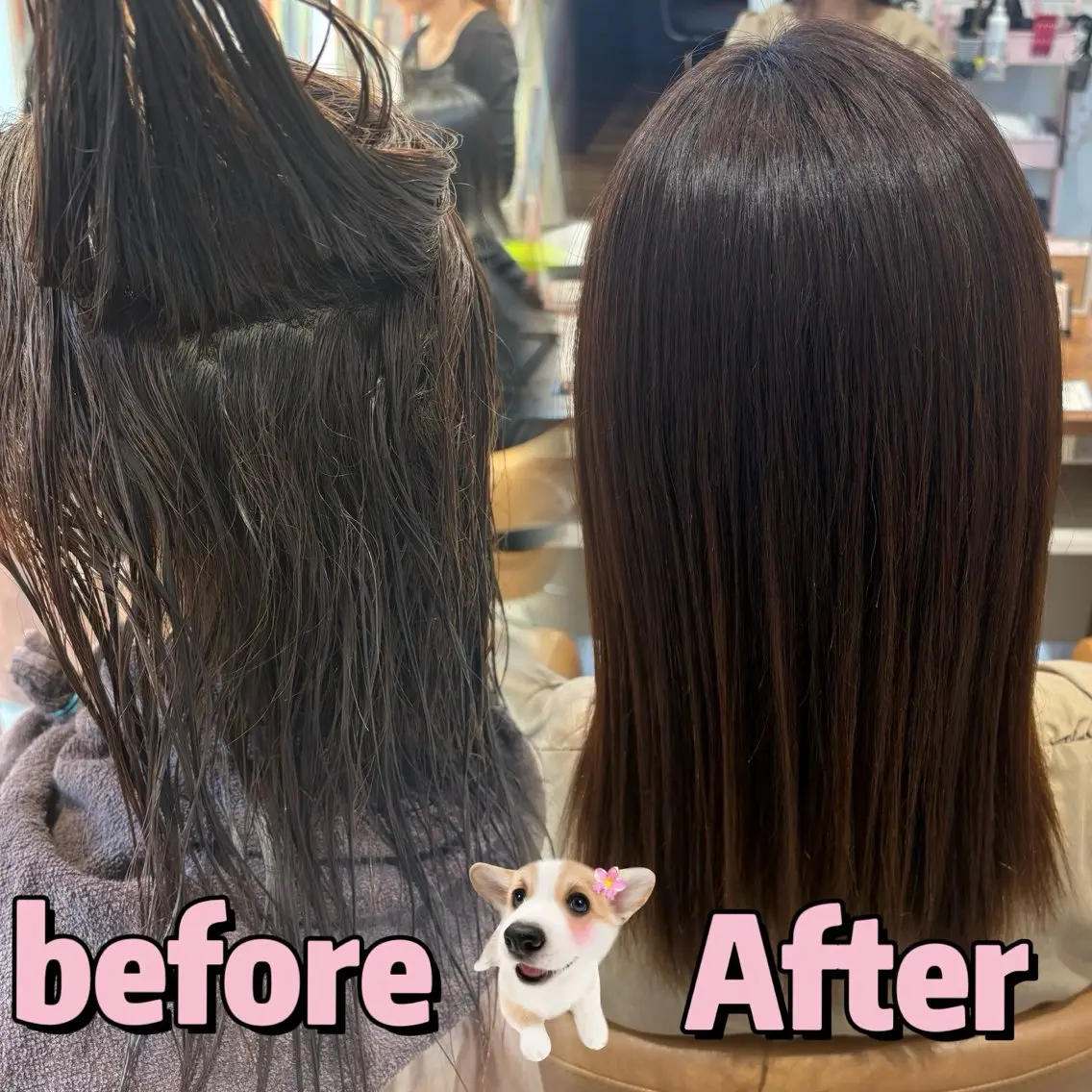セミロング 縮毛矯正 縮毛矯正 EARTH長崎時津店 内田のヘアスタイル