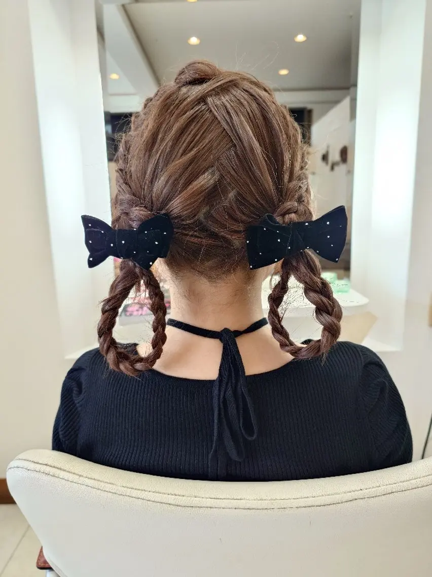 セミロング ヘアアレンジ ヘアセット キンジョウ エナミのヘアスタイル