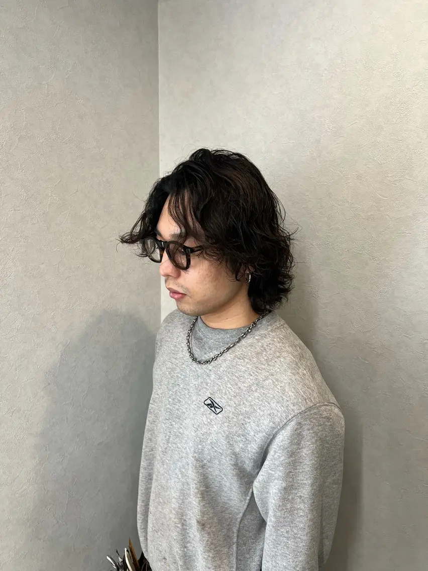 パーマ メンズ カット パーマ 池本 勇大のヘアスタイル