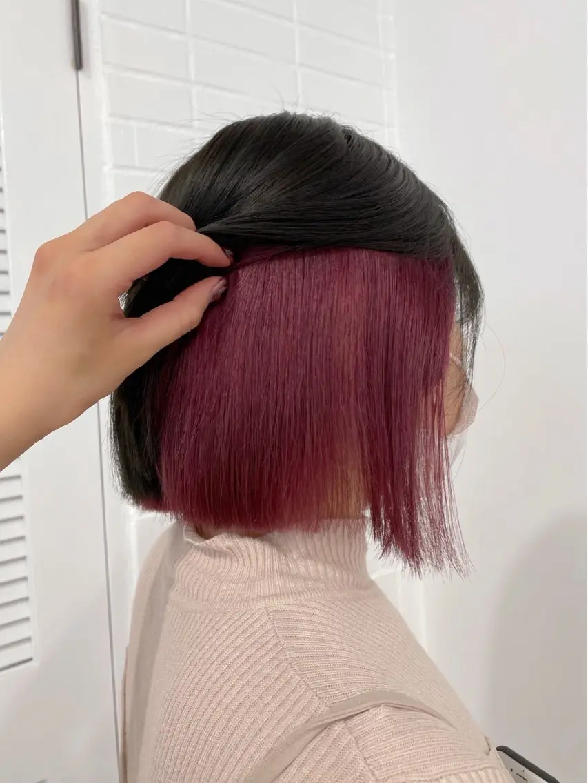 ショート カラー 透明感カラー インナーカラー ピンクカラー 💫色落ちまで可愛い ブリーチ💫ユウゴのヘアスタイル