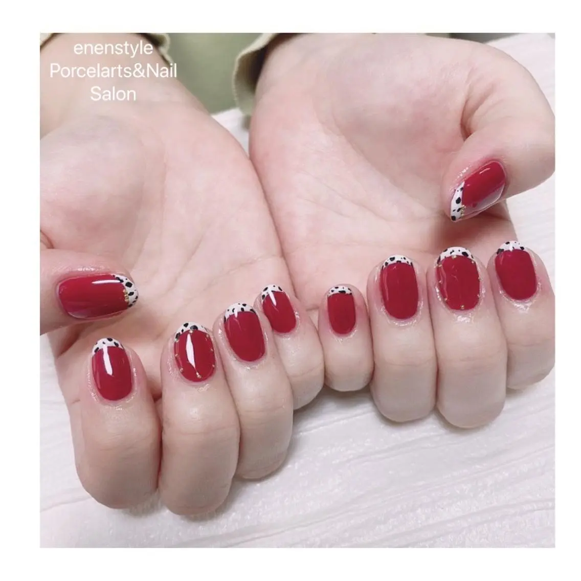 ミディアム ネイル ハンドネイル 🐾enen style 🐾のネイルデザイン