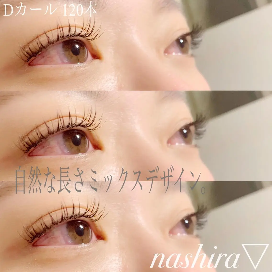マツエク・マツパ Dカール ナチュラル nashira恵比寿 まつ毛&眉毛サロンのマツエク・マツパデザイン