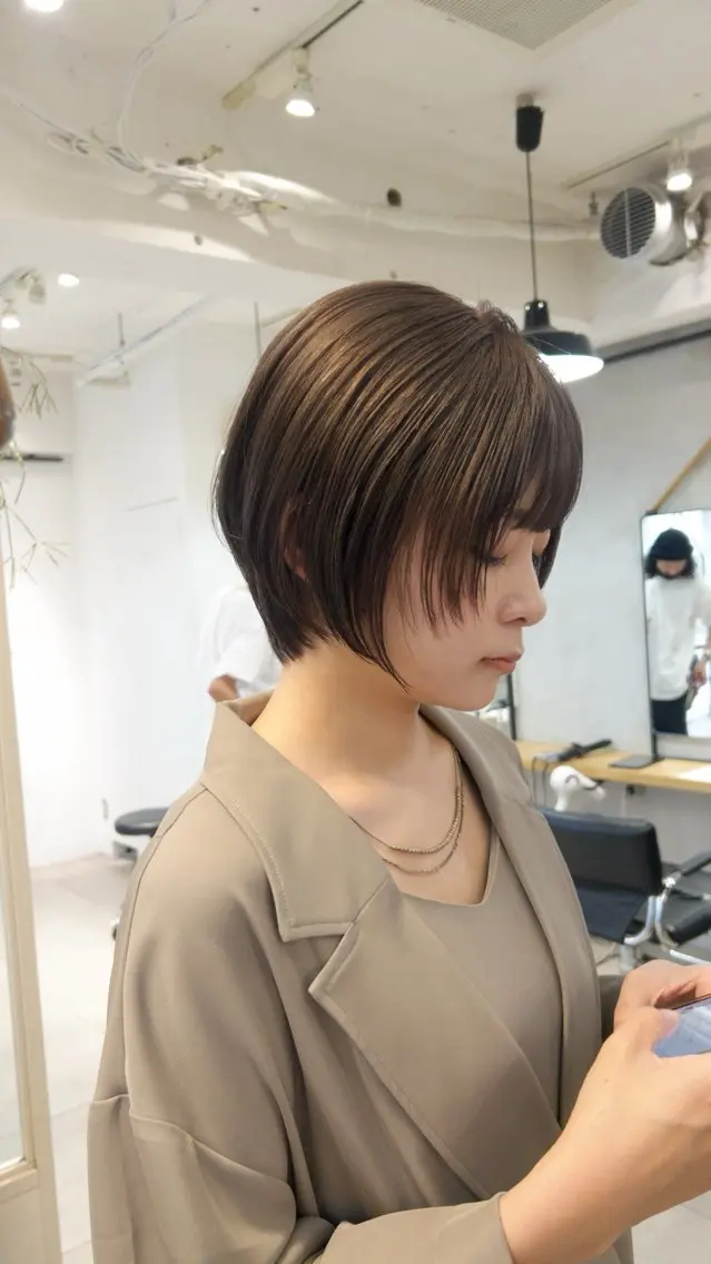ショート カラー カット ヘアカラー トリートメント ❕マンツーマン施術❕ 🍊Moemiのヘアスタイル