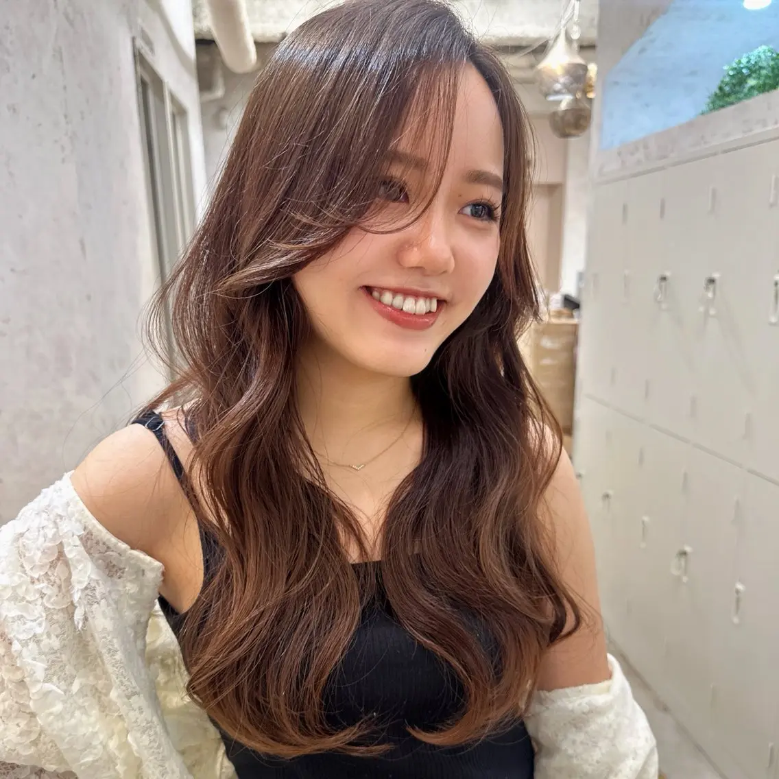 ロング カラー ヘアカラー トリートメント 棚瀬寧麻/ 縮毛/似合わせcutのヘアスタイル