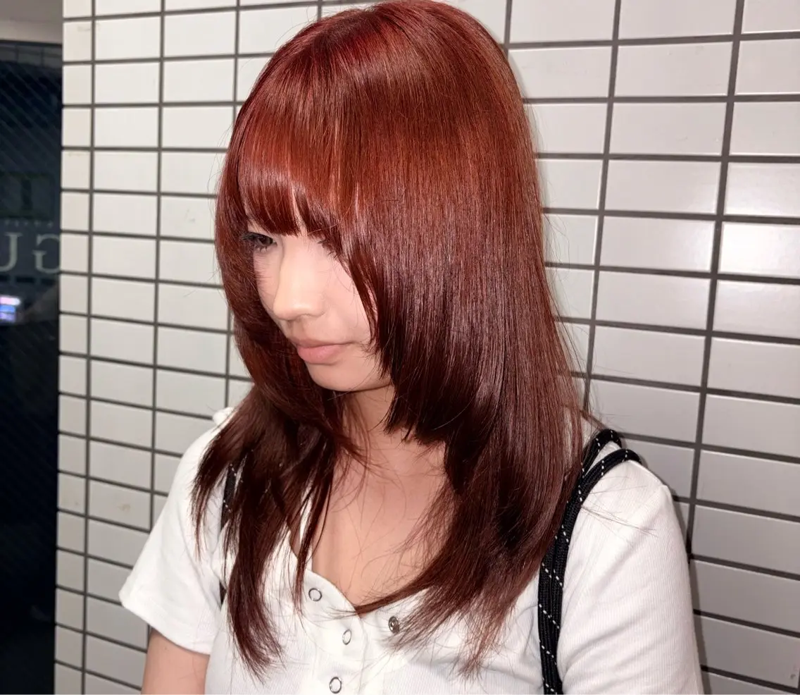 セミロング ヘアカラー カラーモデル募集 🎀MOMO🎀のヘアスタイル