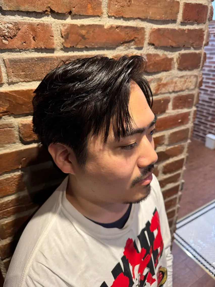 ミディアム メンズヘアカット無料 中村　心のヘアスタイル