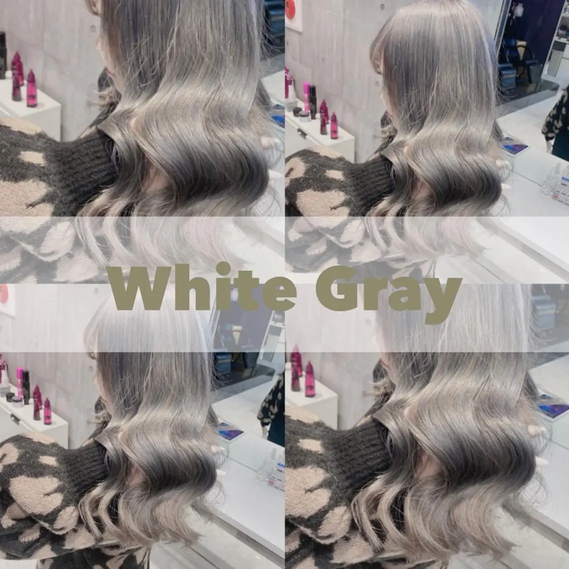 セミロング カラー ヘアアレンジ シールエクステ アクアカラー ブリーチ ケアブリーチ ダブルカラー ワンズリー中明度 店舗公式のヘアスタイル