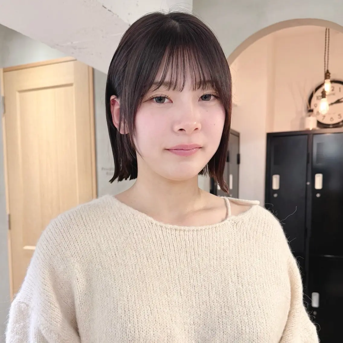 ミディアム カラー ボブ カット ヘアカラー トリートメント ボブ/縮毛矯正 🌟梅田盛一🌟のヘアスタイル