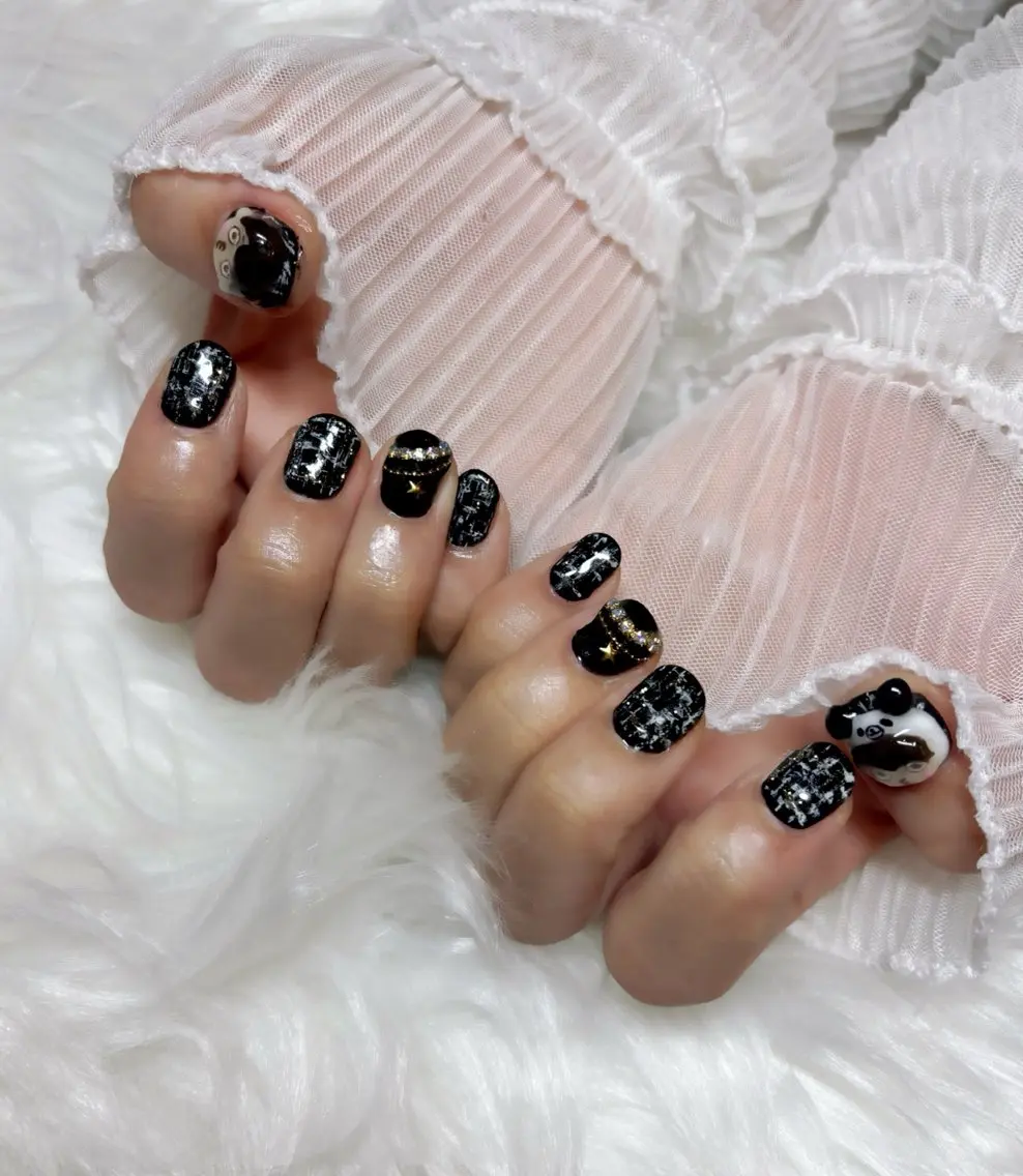ネイル ツイードネイル ハンドネイル Nail Salon macherieのネイルデザイン